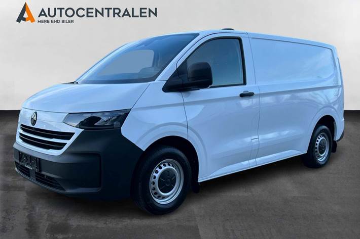 Hvid VW e-Transporter fra 2025 set udefra