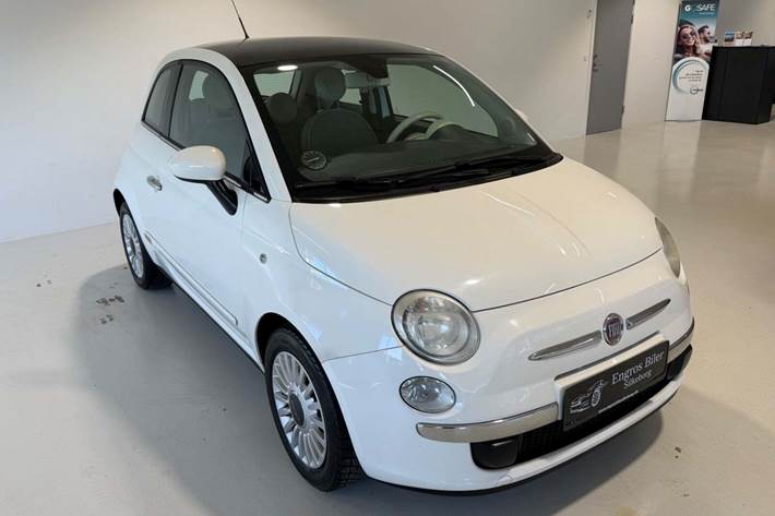Hvid Fiat 500 fra 2008