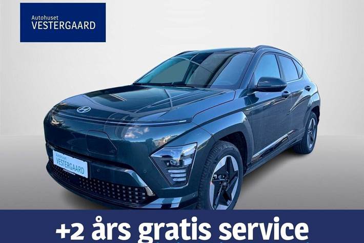 Grøn Hyundai Kona fra 2026 set udefra