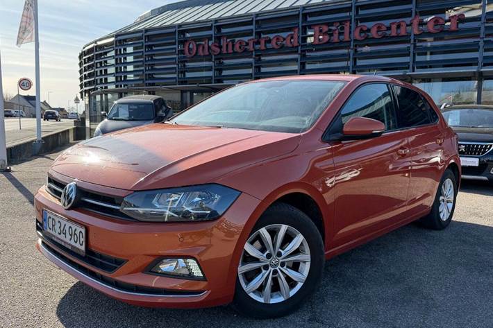 Orange VW Polo fra 2018