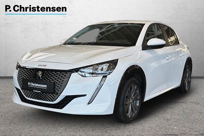 Hvid Peugeot e-208 fra 2021