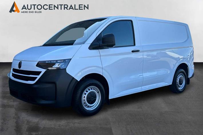 Hvid VW e-Transporter fra 2025 set udefra