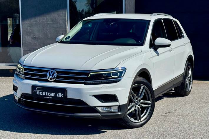Hvid VW Tiguan fra 2016