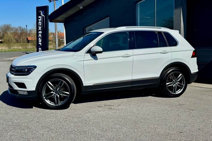 Hvid VW Tiguan fra 2016