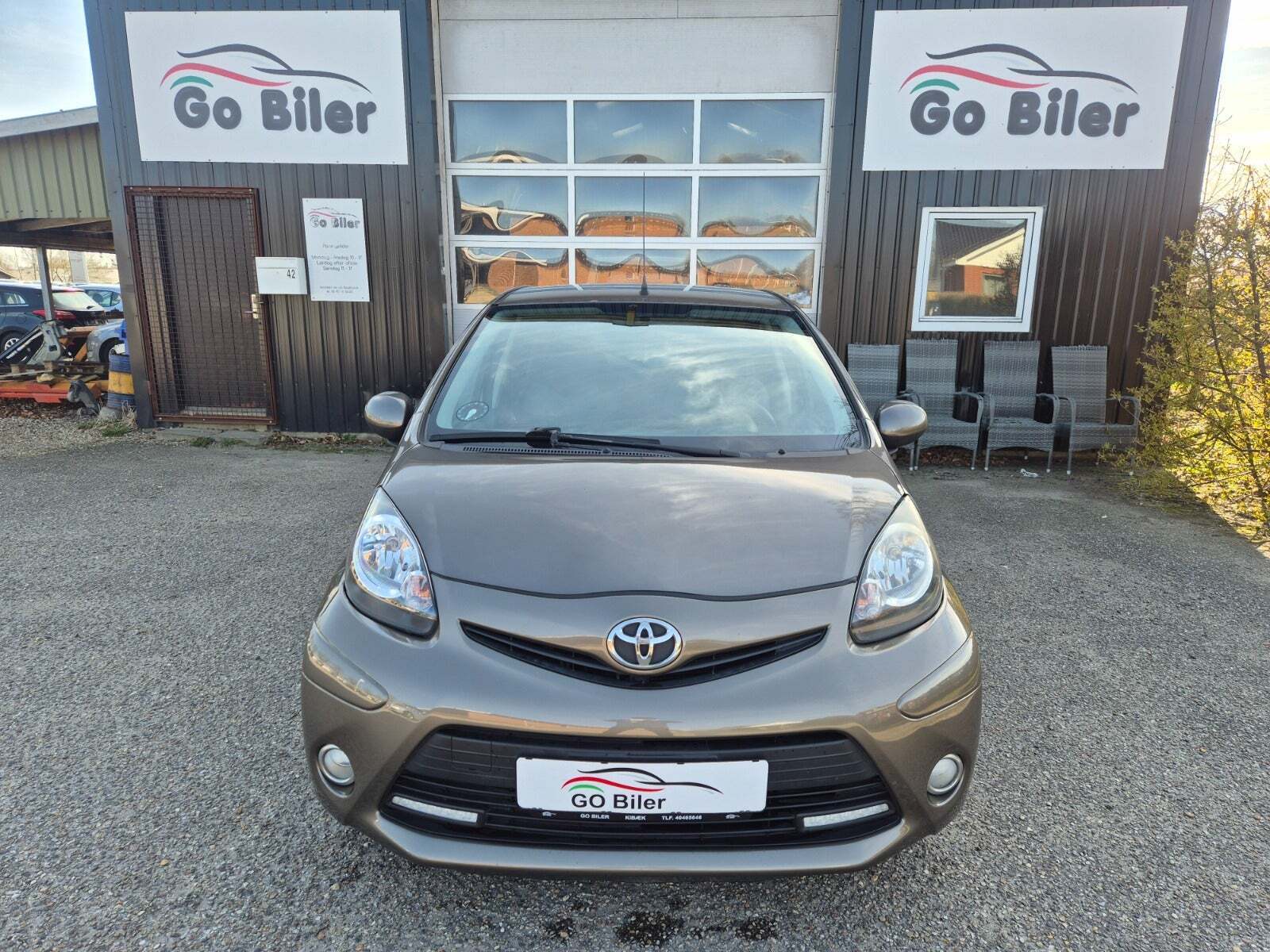 Grøn Toyota Aygo fra 2012