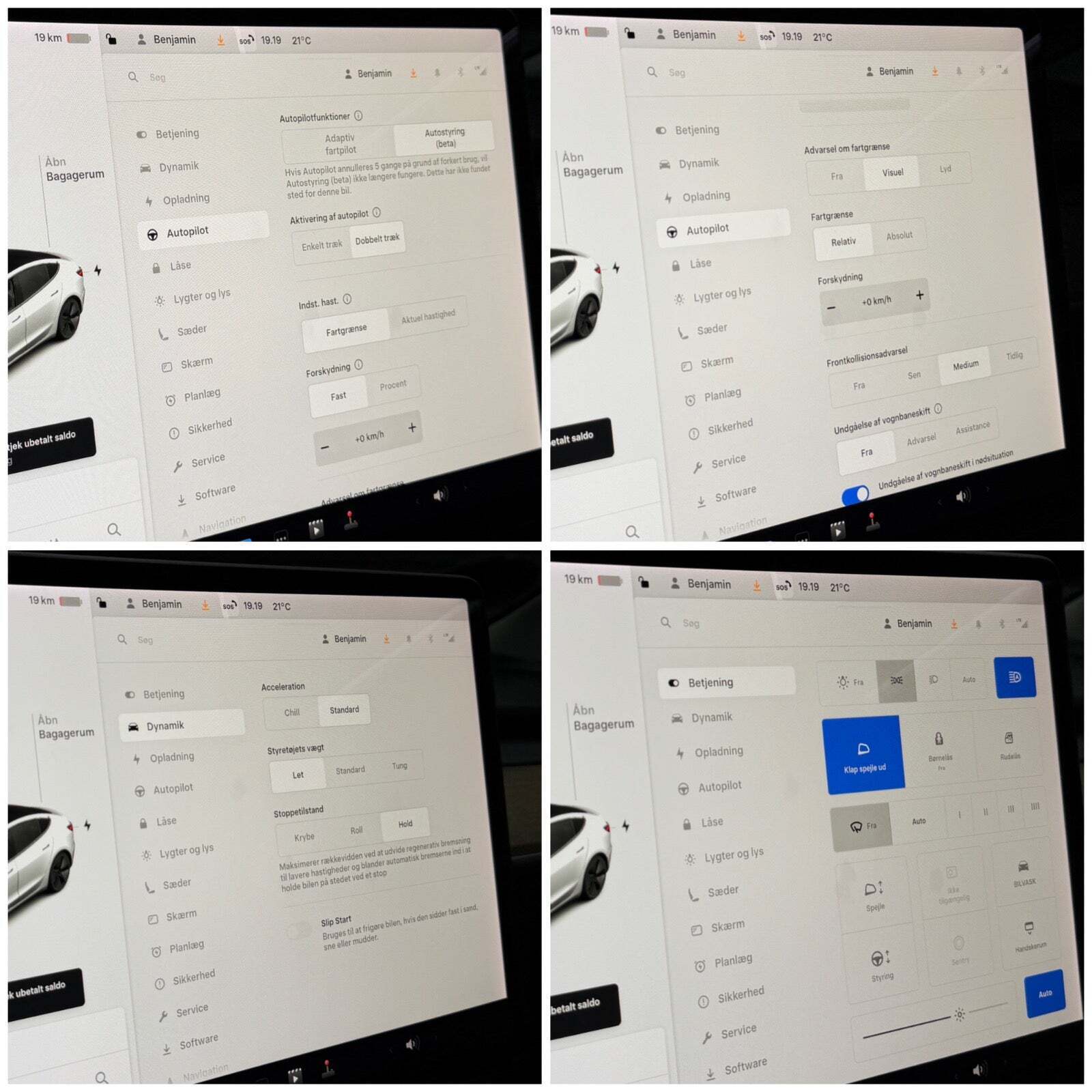 Hvid Tesla Model 3 fra 2021