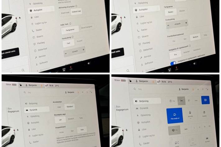 Hvid Tesla Model 3 fra 2021