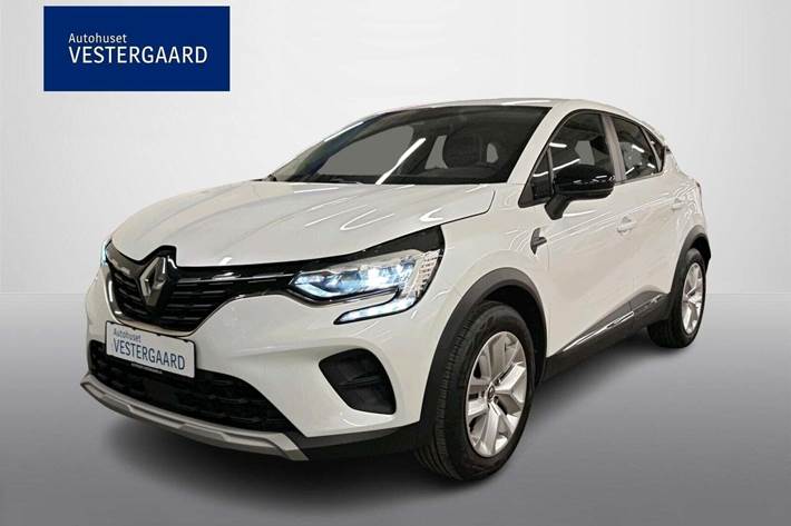 Hvid Renault Captur fra 2020 set udefra