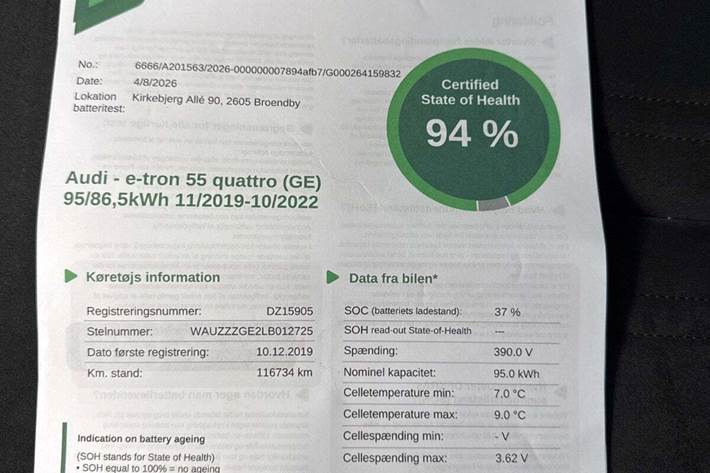 Grå Audi e-tron fra 2020