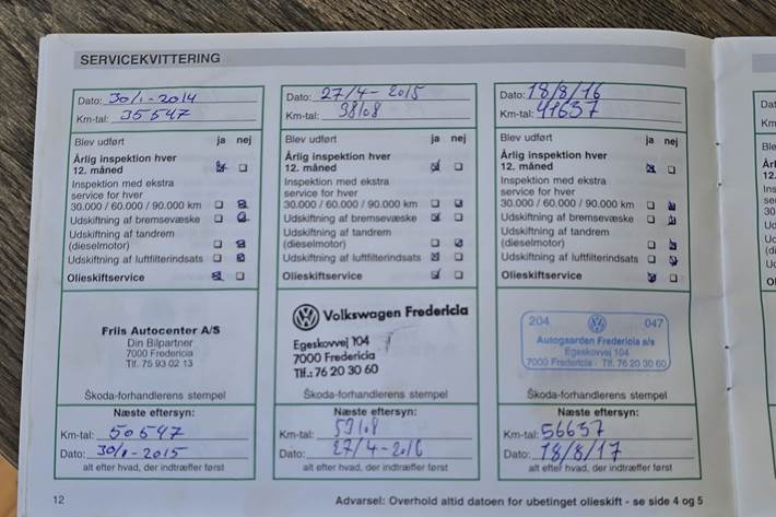 Rød Skoda Fabia fra 2001