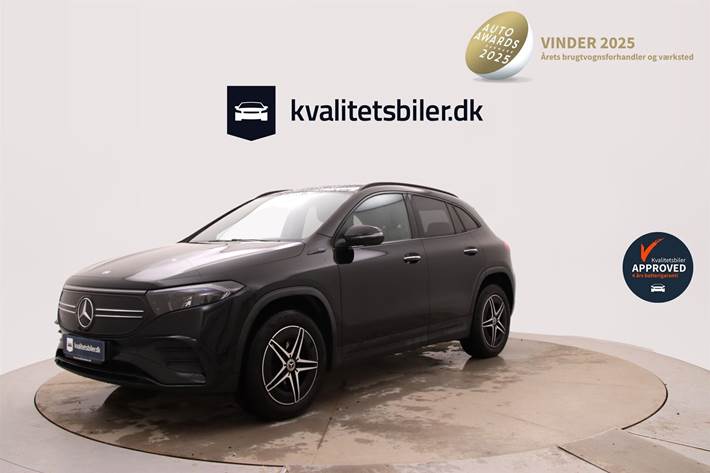 Sort Mercedes EQA 250 fra 2022 set udefra
