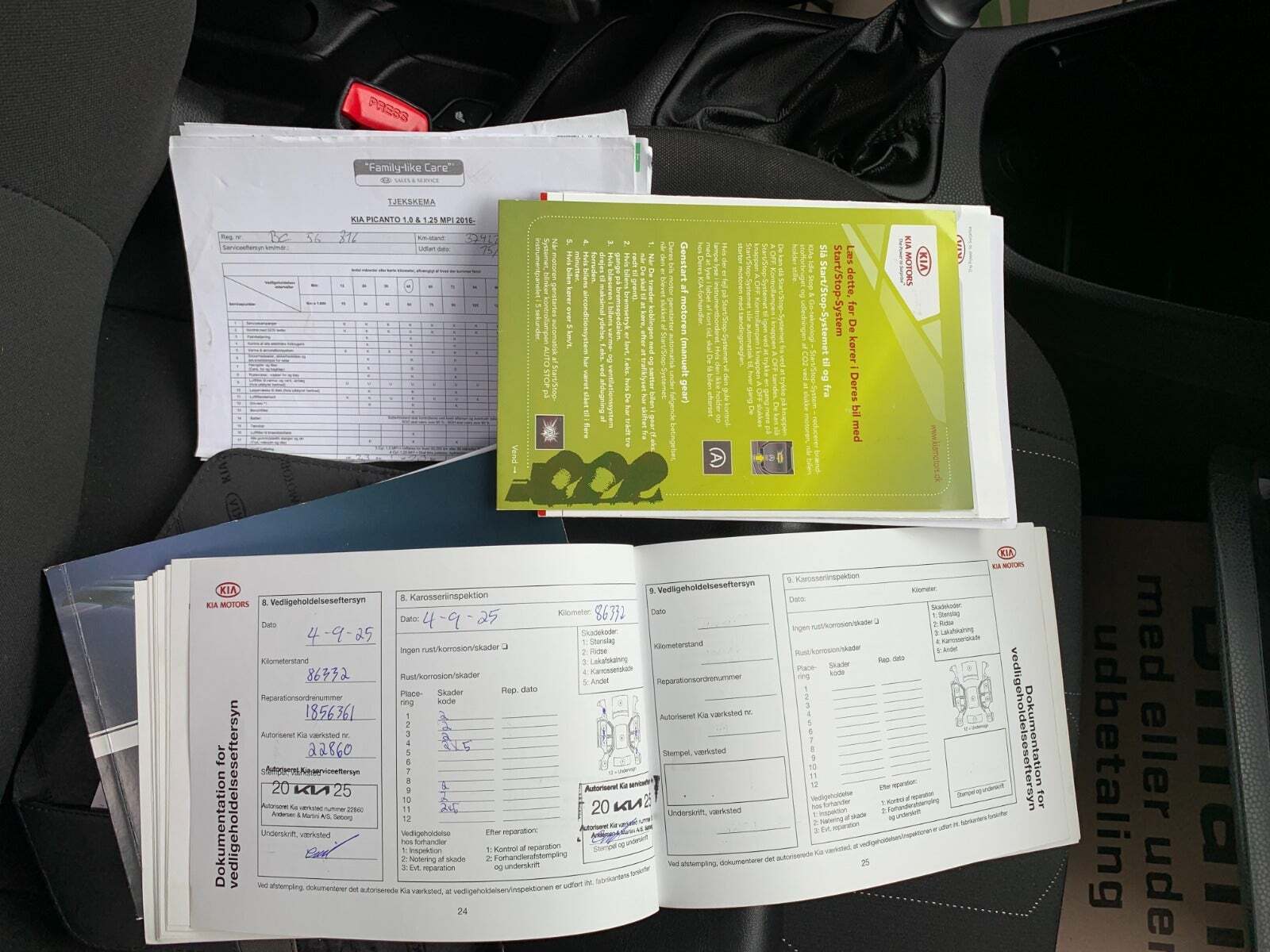 Grøn Kia Picanto fra 2016