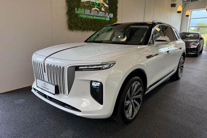 Hvid Hongqi E-HS9 fra 2025