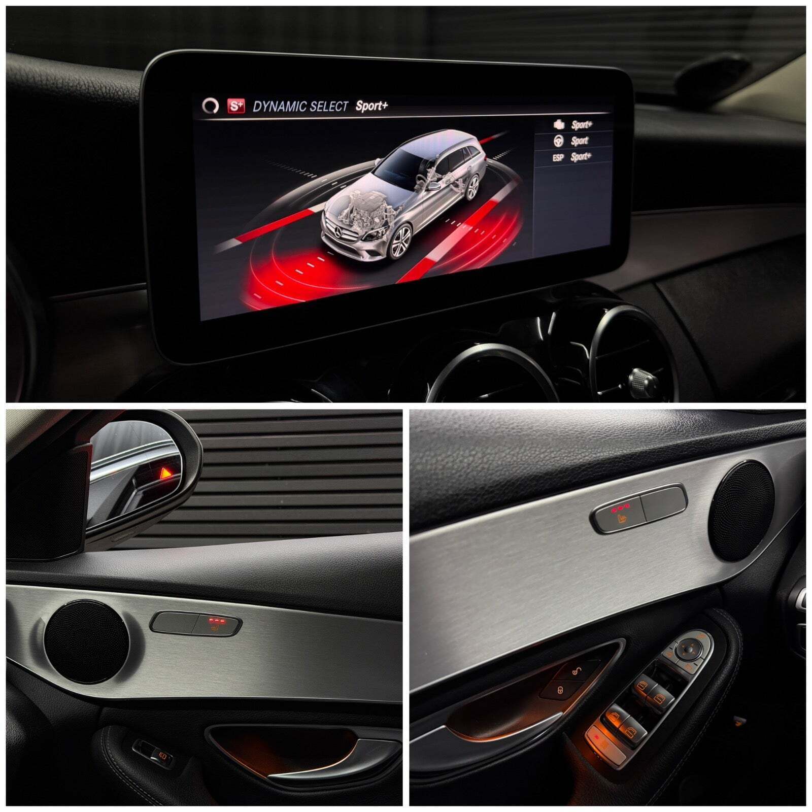 Grå Mercedes C220 d fra 2018