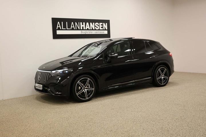 Sort Mercedes EQE43 SUV fra 2023 set udefra