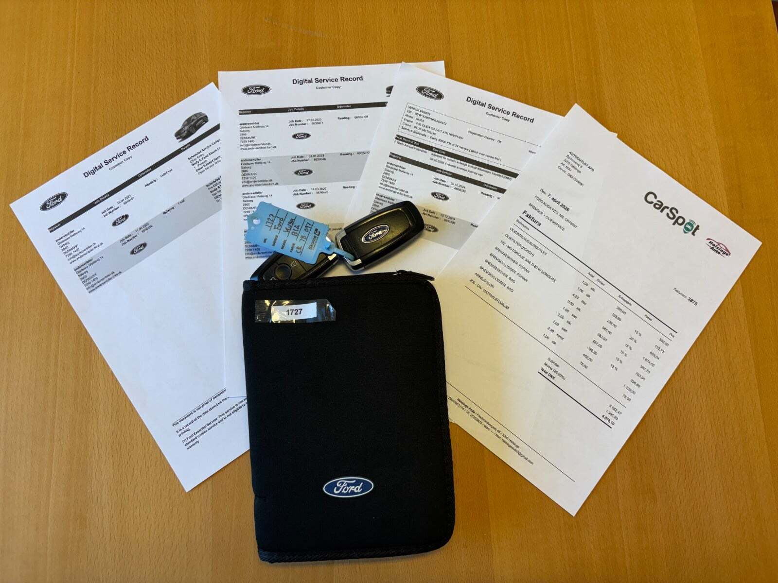 Blå Ford Kuga fra 2020