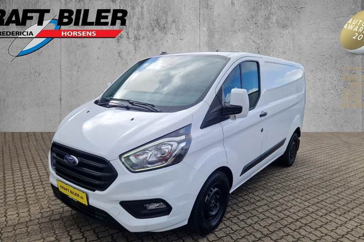 Hvid Ford Transit Custom 300 L1 fra 2023 set udefra