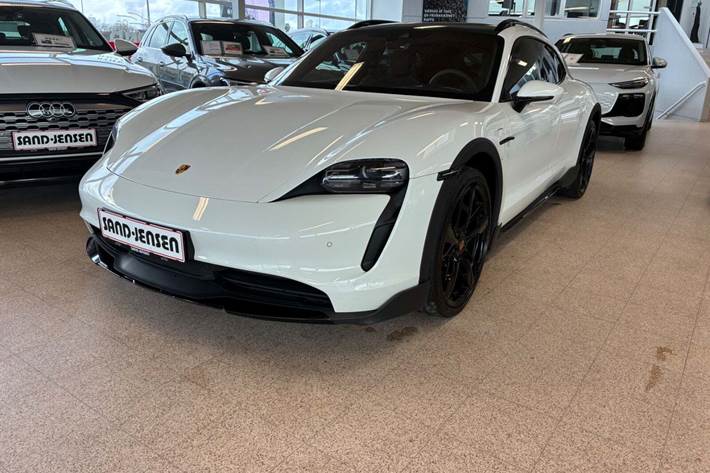 Hvid Porsche Taycan 4S fra 2022