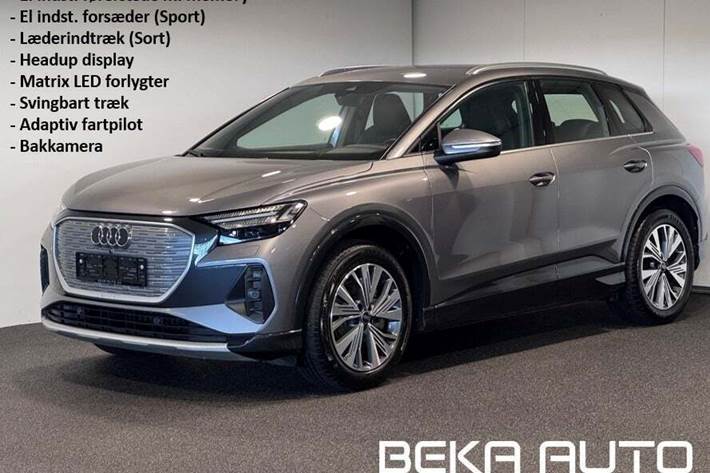 Grå Audi Q4 e-tron fra 2024