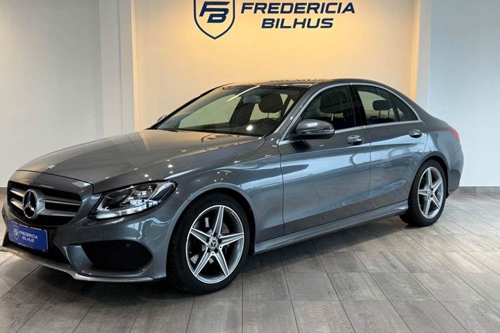 Grå Mercedes C200 d fra 2017