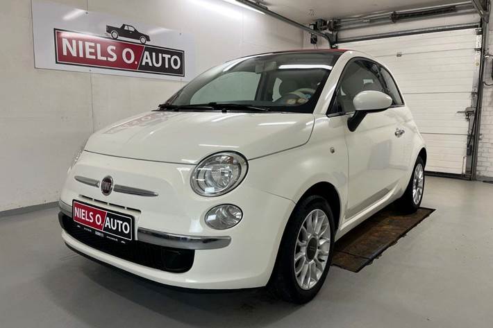 Hvid Fiat 500C fra 2011