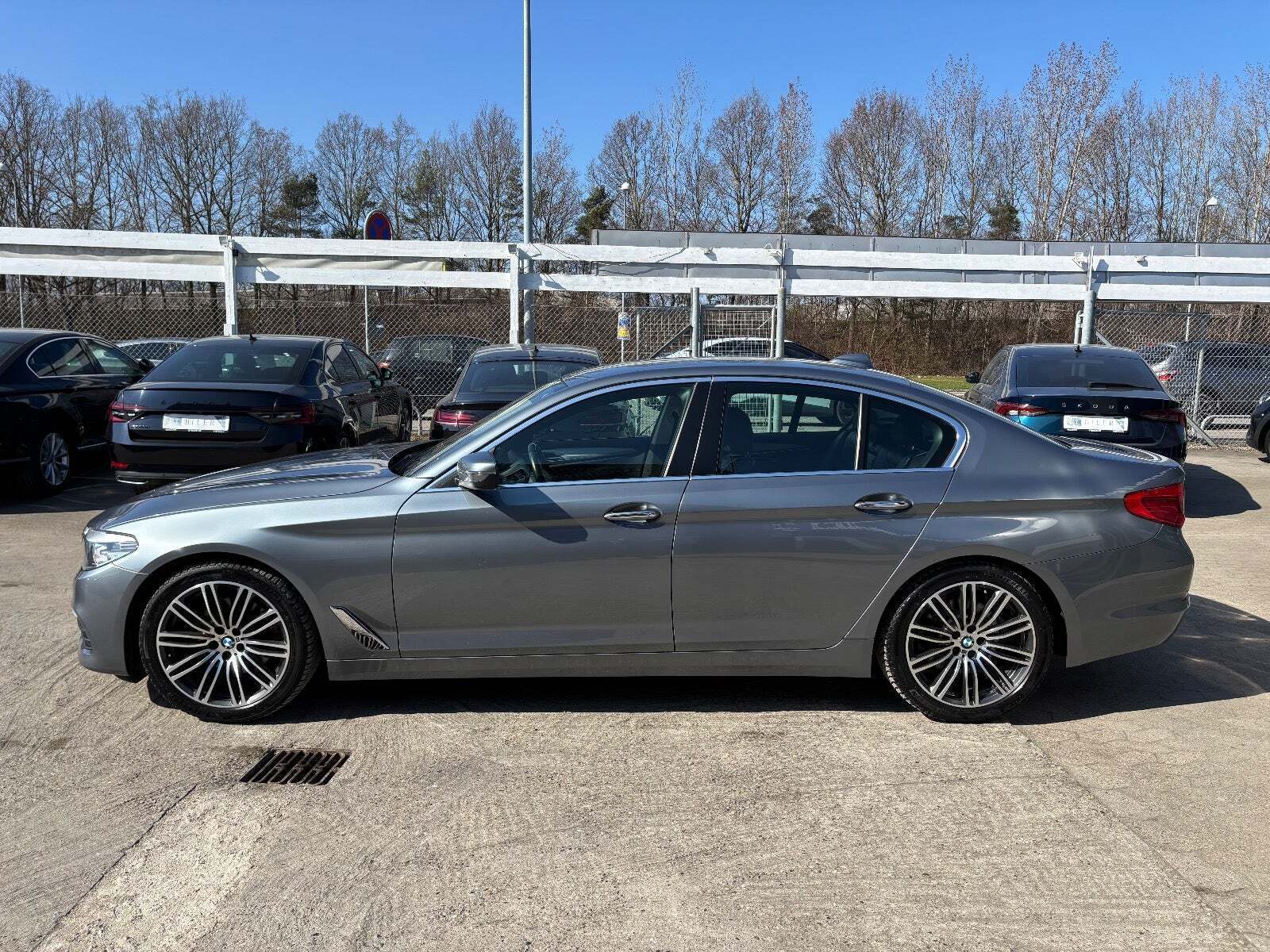 Hvid BMW 520d fra 2018