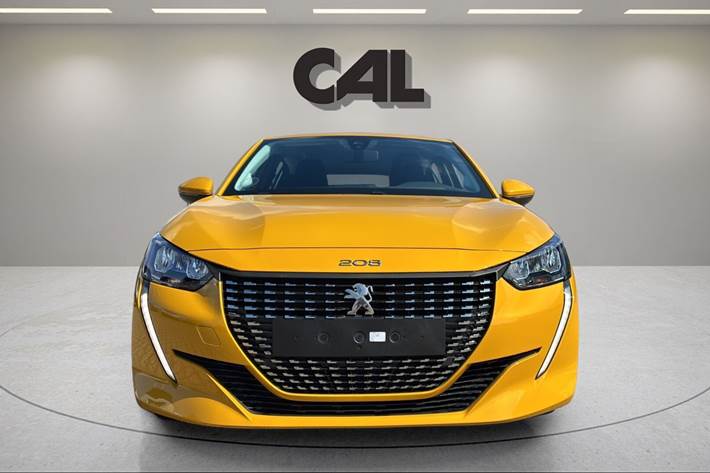 Gul Peugeot 208 fra 2020