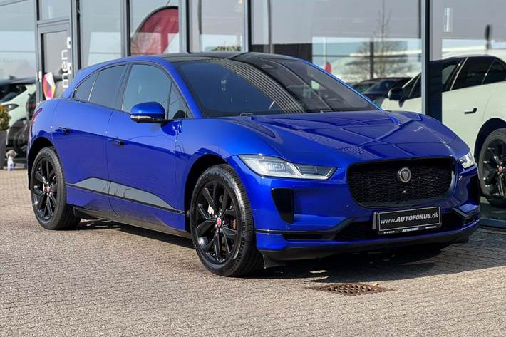 Blå Jaguar I-Pace fra 2021