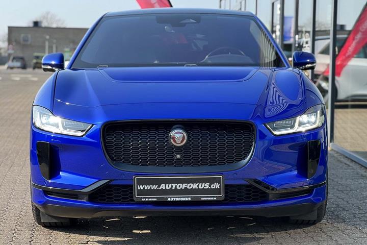 Blå Jaguar I-Pace fra 2021
