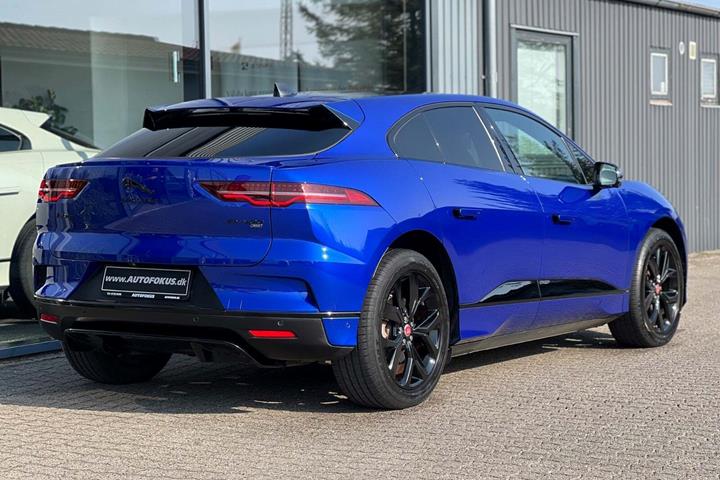 Blå Jaguar I-Pace fra 2021