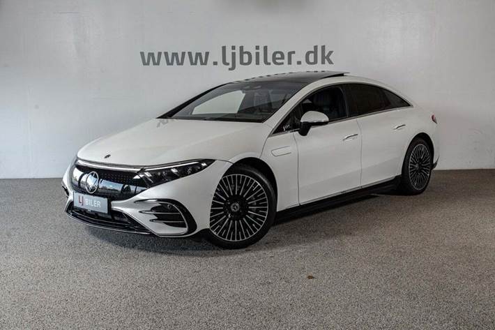 Hvid Mercedes EQS450+ fra 2023