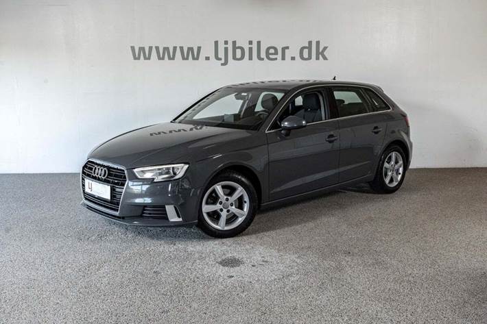 Grå Audi A3 fra 2017
