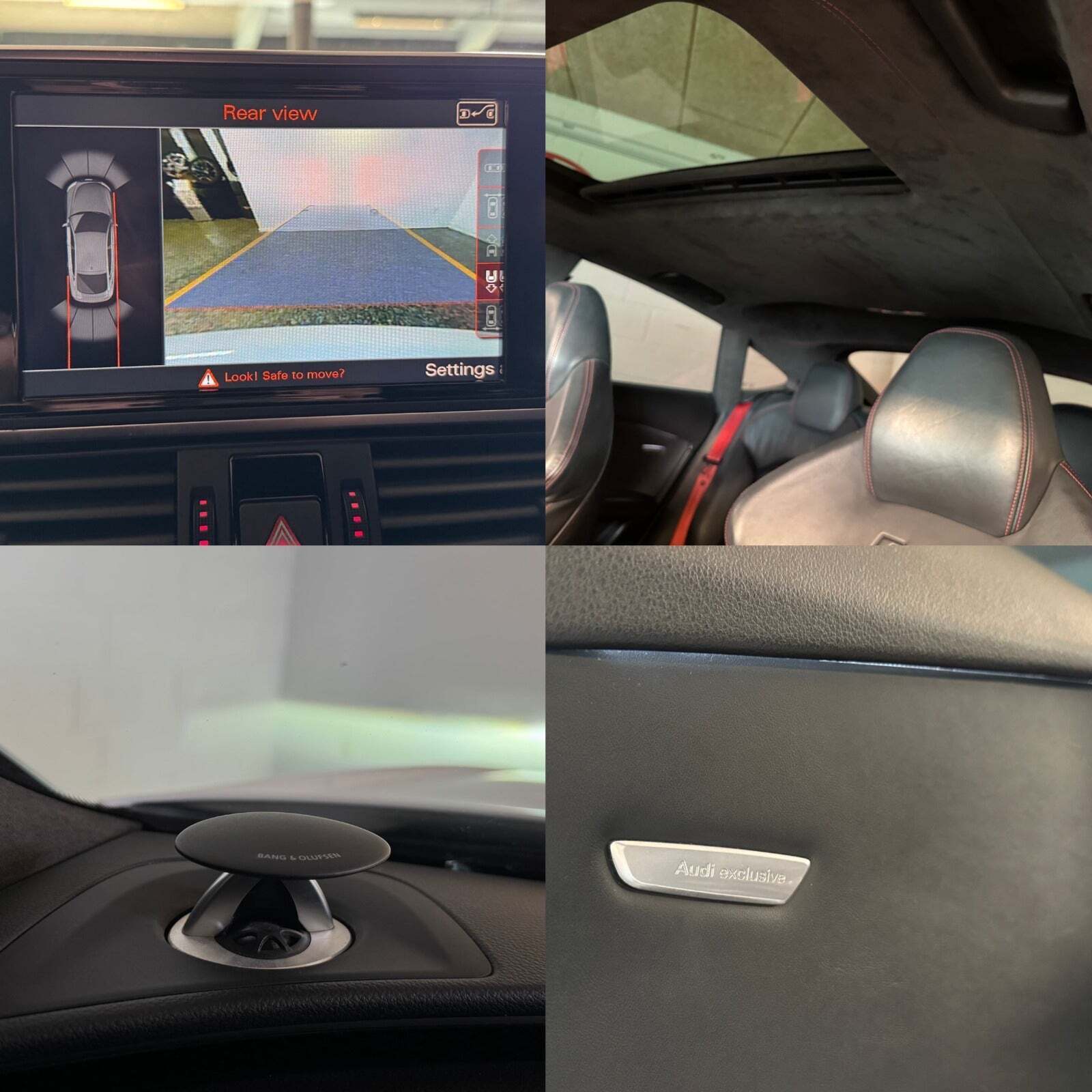 Hvid Audi RS7 fra 2014 set indefra