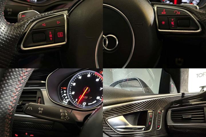 Hvid Audi RS7 fra 2014 set indefra