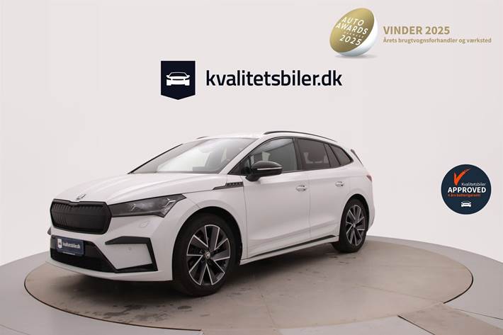 Hvid Skoda Enyaq fra 2022