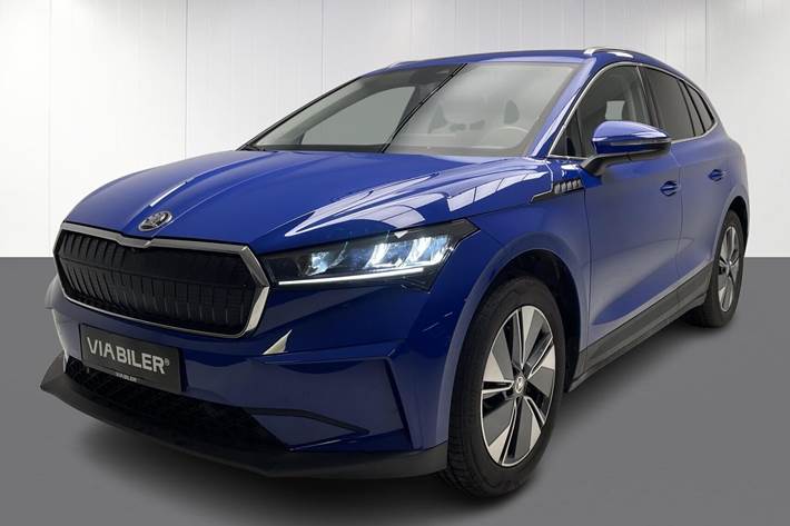 Blå Skoda Enyaq fra 2021