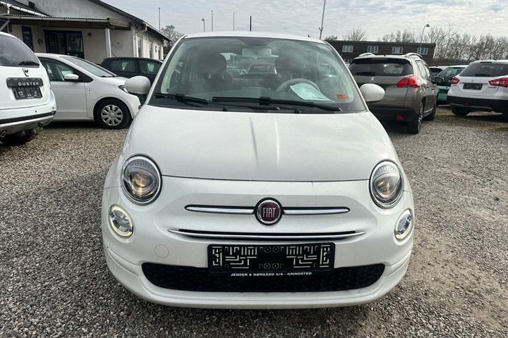 Hvid Fiat 500 fra 2015