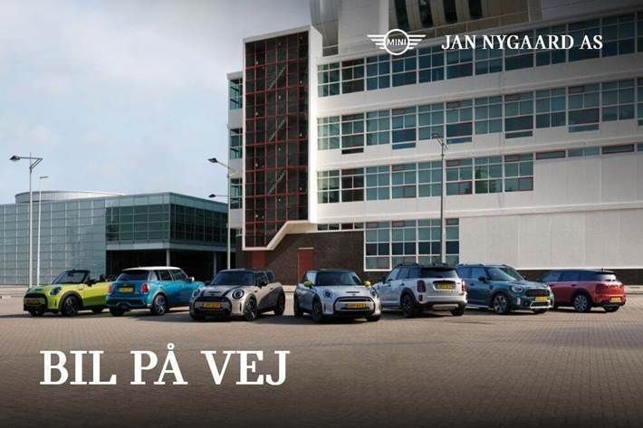 Blå Mini Cooper fra 2019