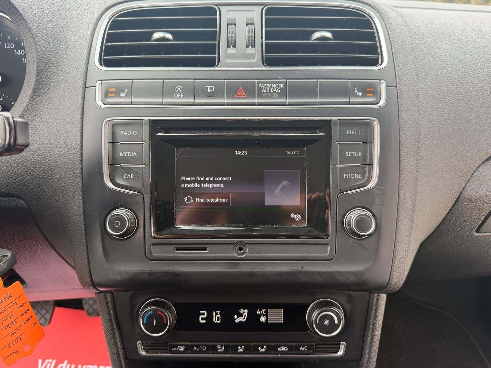 Hvid VW Polo fra 2015