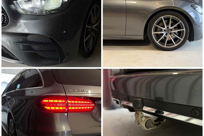 Grå Mercedes E220 d fra 2021