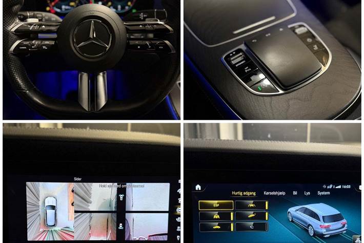 Grå Mercedes E220 d fra 2021