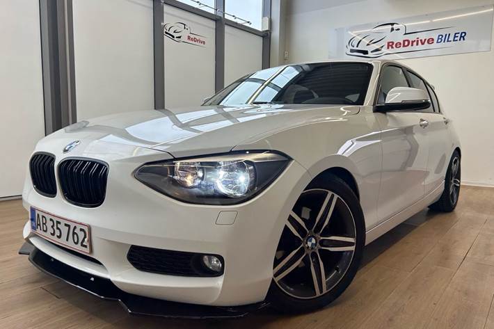 Hvid BMW 116d fra 2013