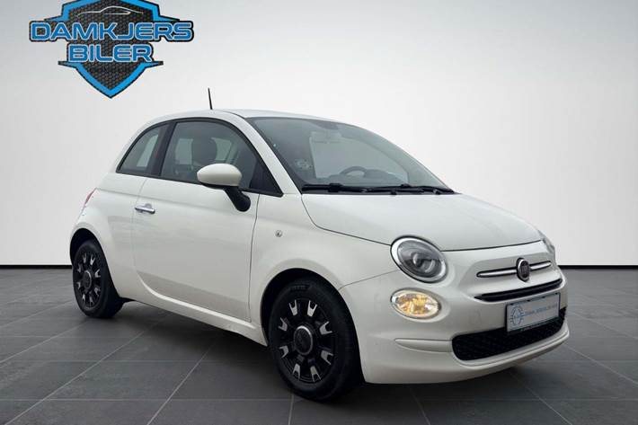 Hvid Fiat 500 fra 2017