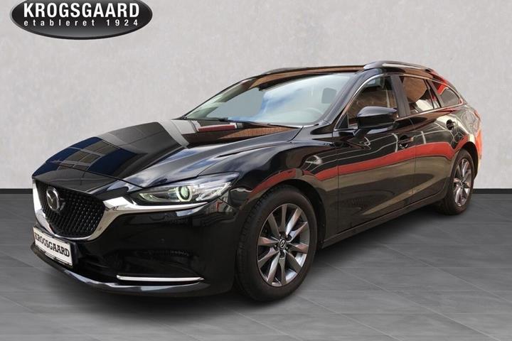 Sort Mazda 6 fra 2018 set udefra