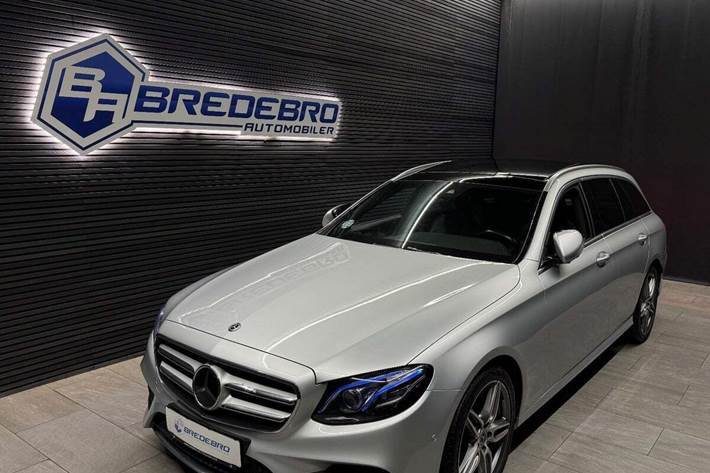 Sølv Mercedes E220 d fra 2018