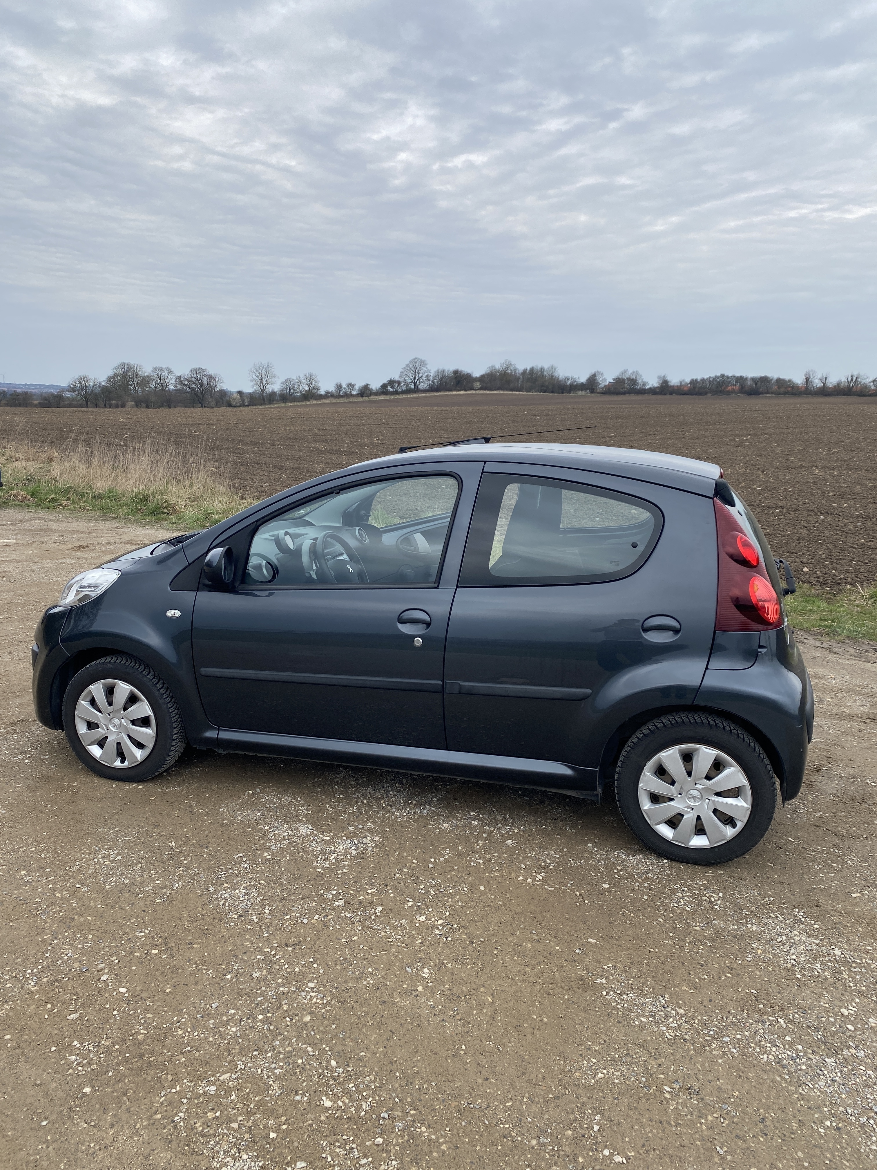 Grå Peugeot 107 fra 2014