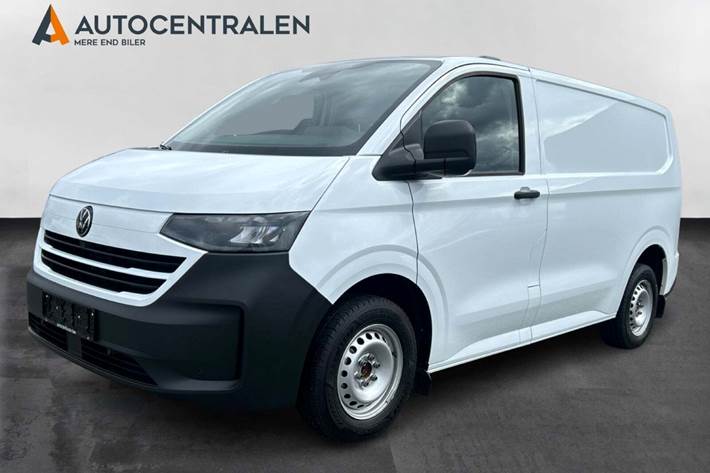Hvid VW e-Transporter fra 2025 set udefra
