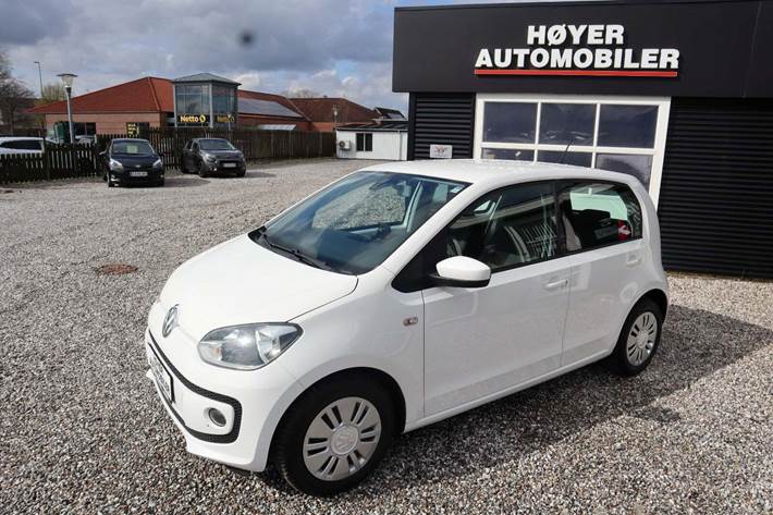 Hvid VW UP! fra 2015 set udefra