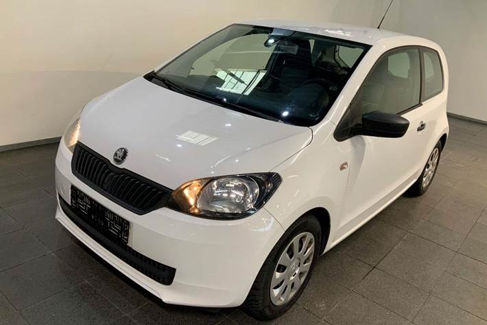 Hvid Skoda Citigo fra 2013 set udefra