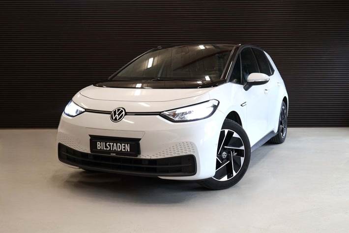 Hvid VW ID.3 fra 2022 set udefra